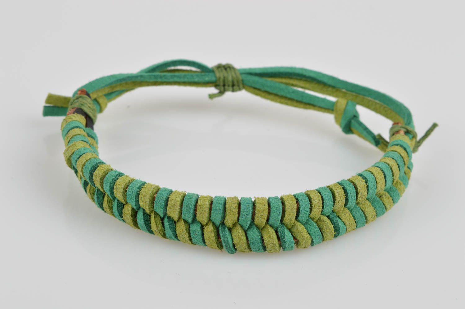 Handmade gelb grünes Leder Armband Designer Schmuck Accessoires für Frauen eng foto 2
