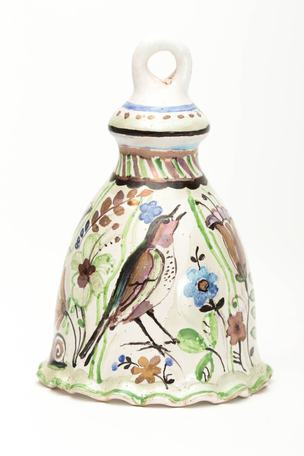 Souvenir handmade ceramic bell home design pottery works decorative use only photo 3