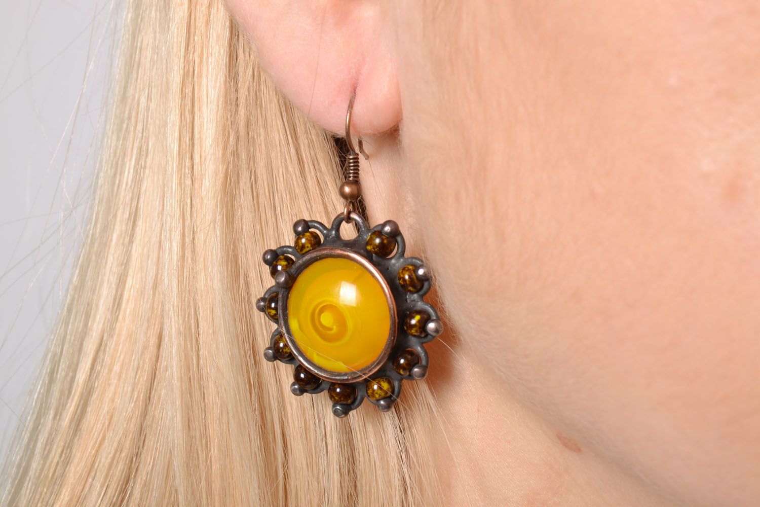 Stained glass earrings photo 5
