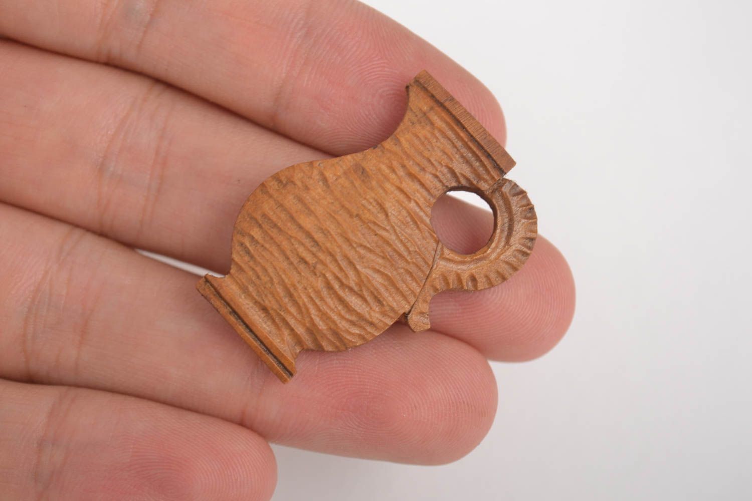Beautiful handmade wooden pendant fashion neck accessories wood craft photo 3