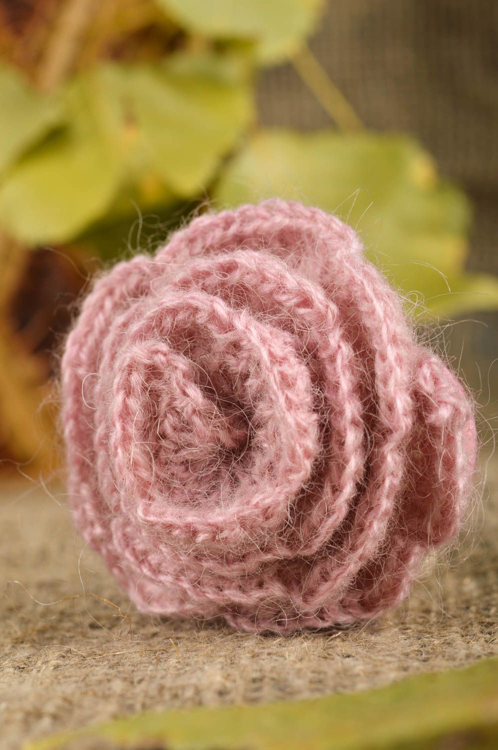 Goma para el pelo artesanal accesorio para niñas regalo original flor rosa foto 1