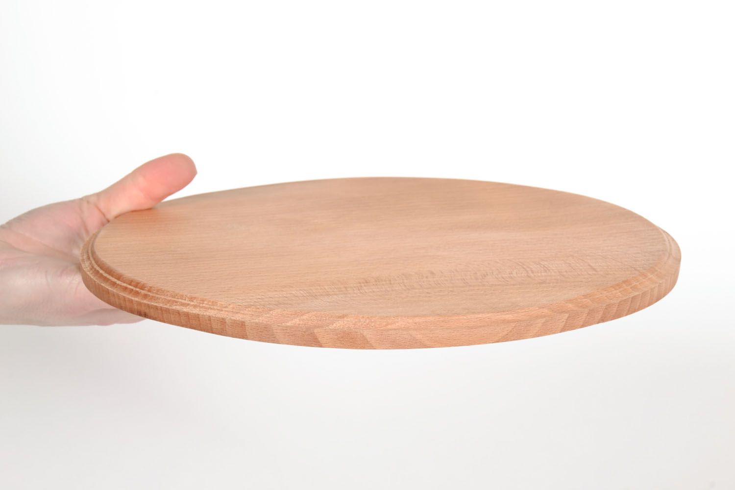 Planche à découper en bois ronde faite main photo 5
