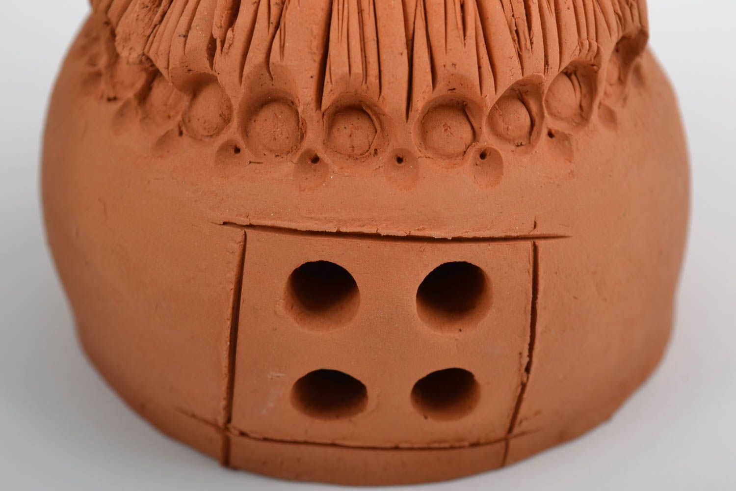 Künstlerische Interieur Anhänger Glocke aus Keramik in Form vom Haus schön foto 2