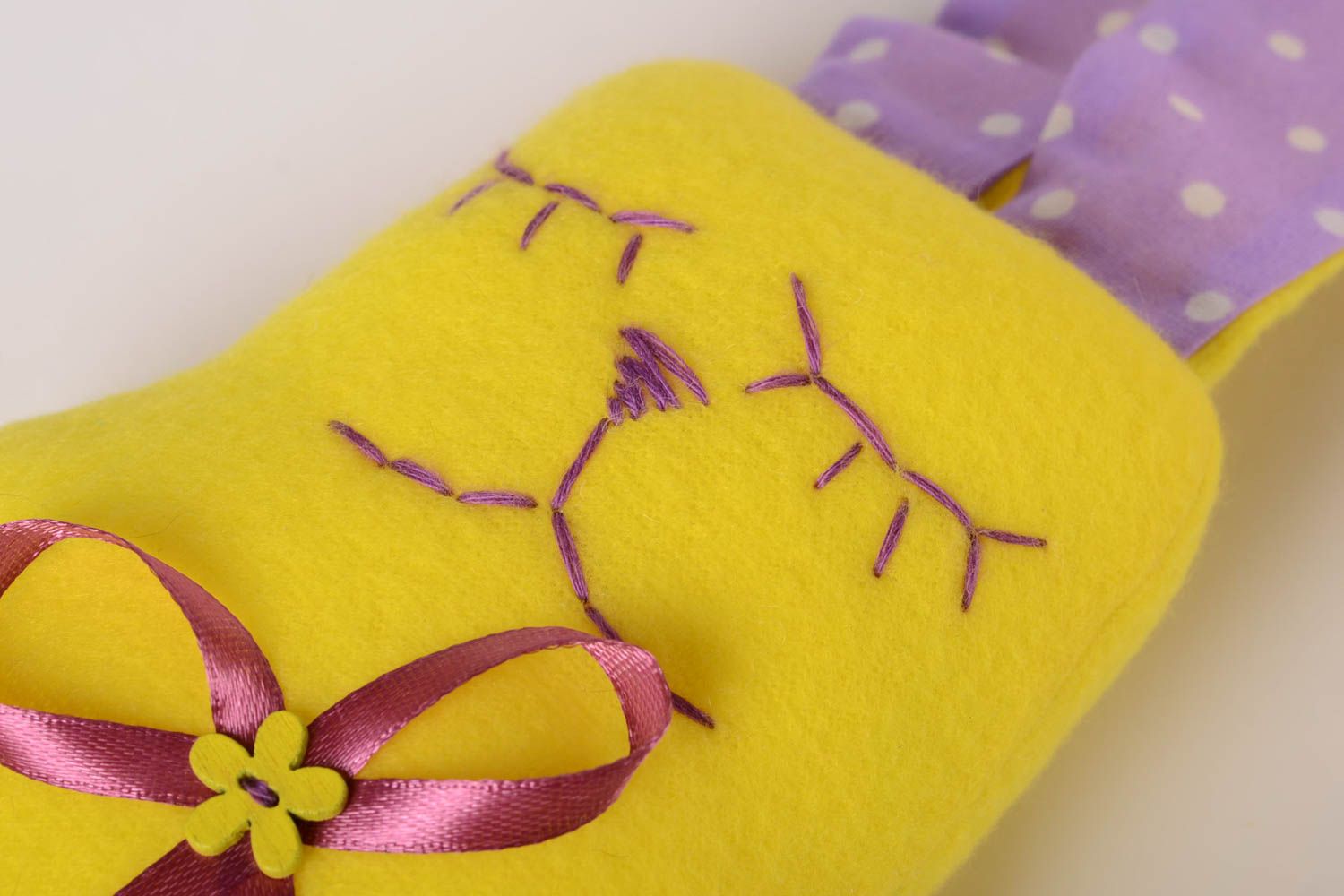 Muñeco de tela juguete artesanal peluche original conejito amarillo bonito foto 4