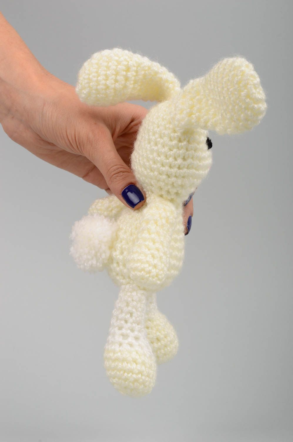 Peluche artesanal juguete para niño conejo blanco regalo personalizado foto 2