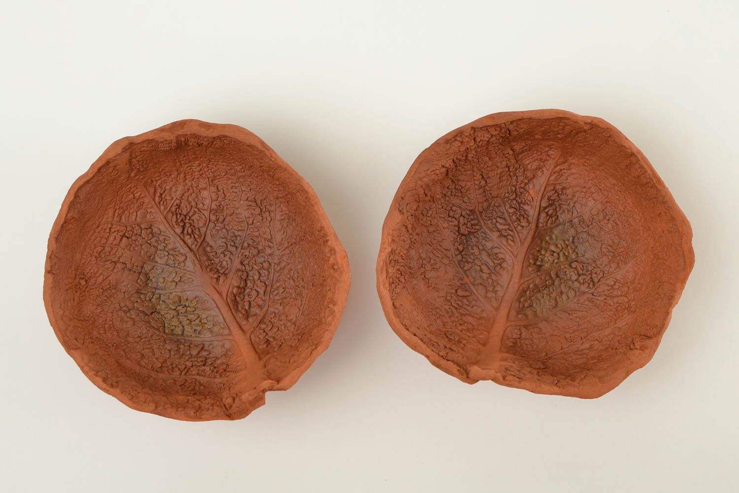 Bols originaux faits main Bols à soupe en argile 2 pièces Vaisselle artisanale photo 3