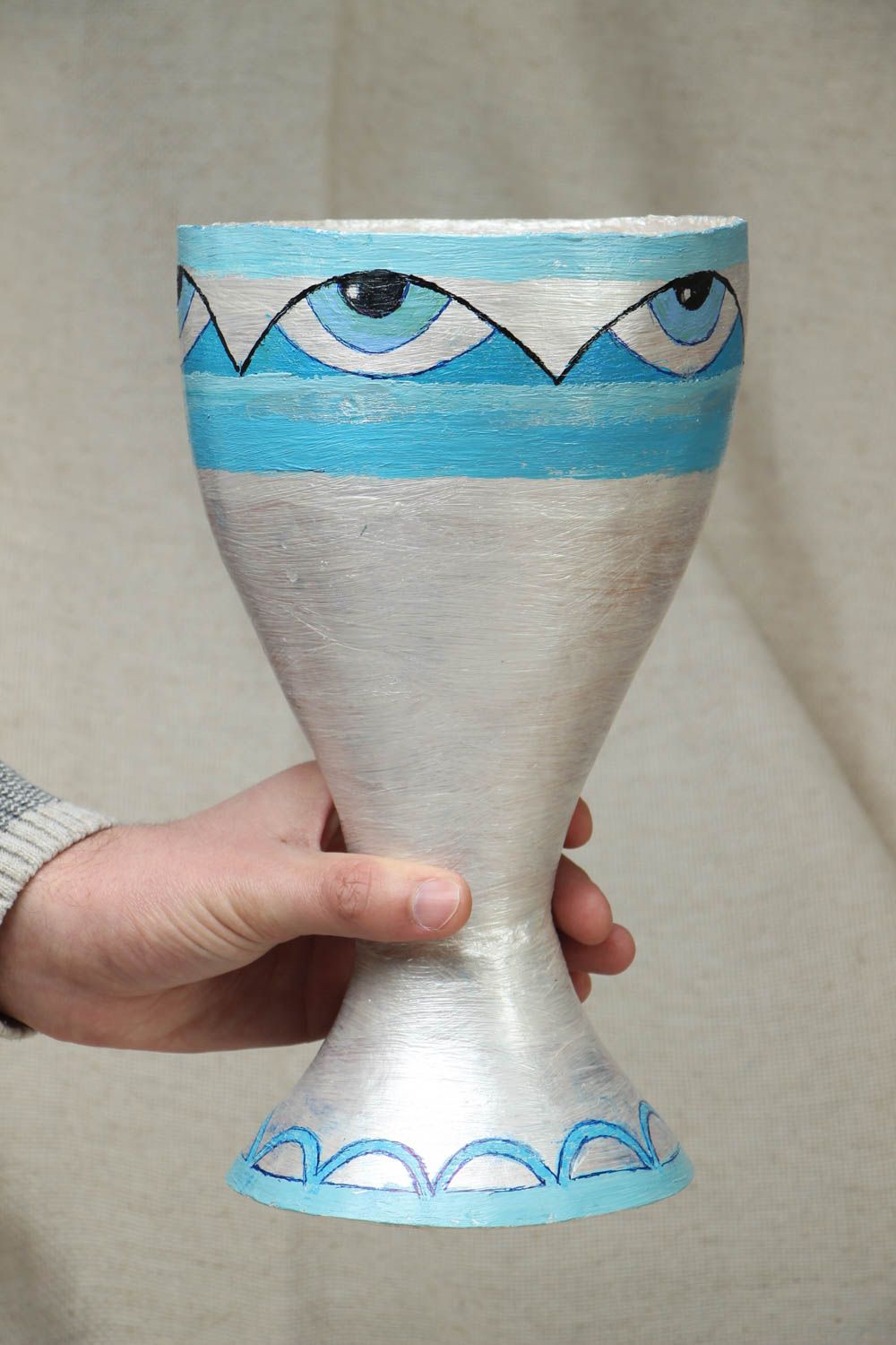 Hohe Vase aus Kürbis foto 4