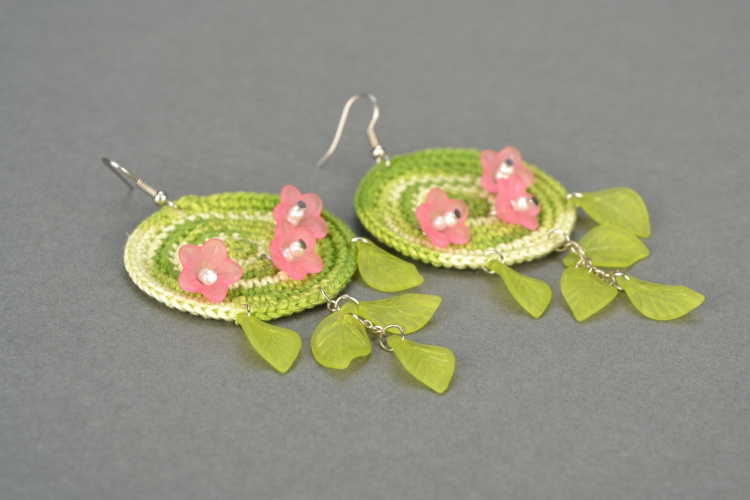 Crochet earrings Spring photo 4