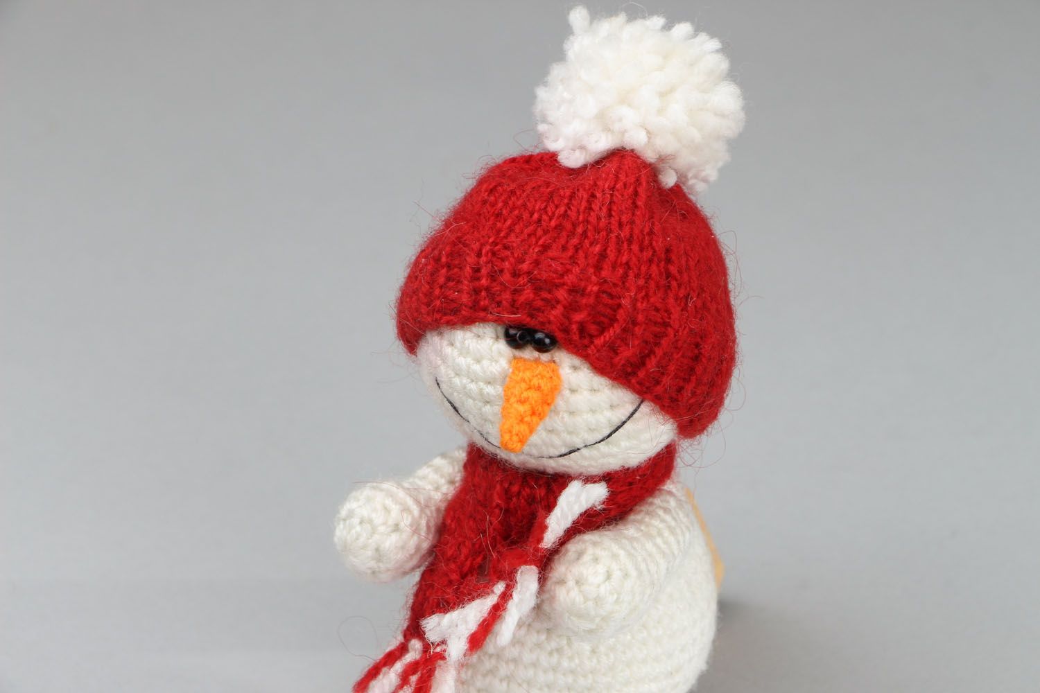 Bonhomme de neige tricot fait main photo 2