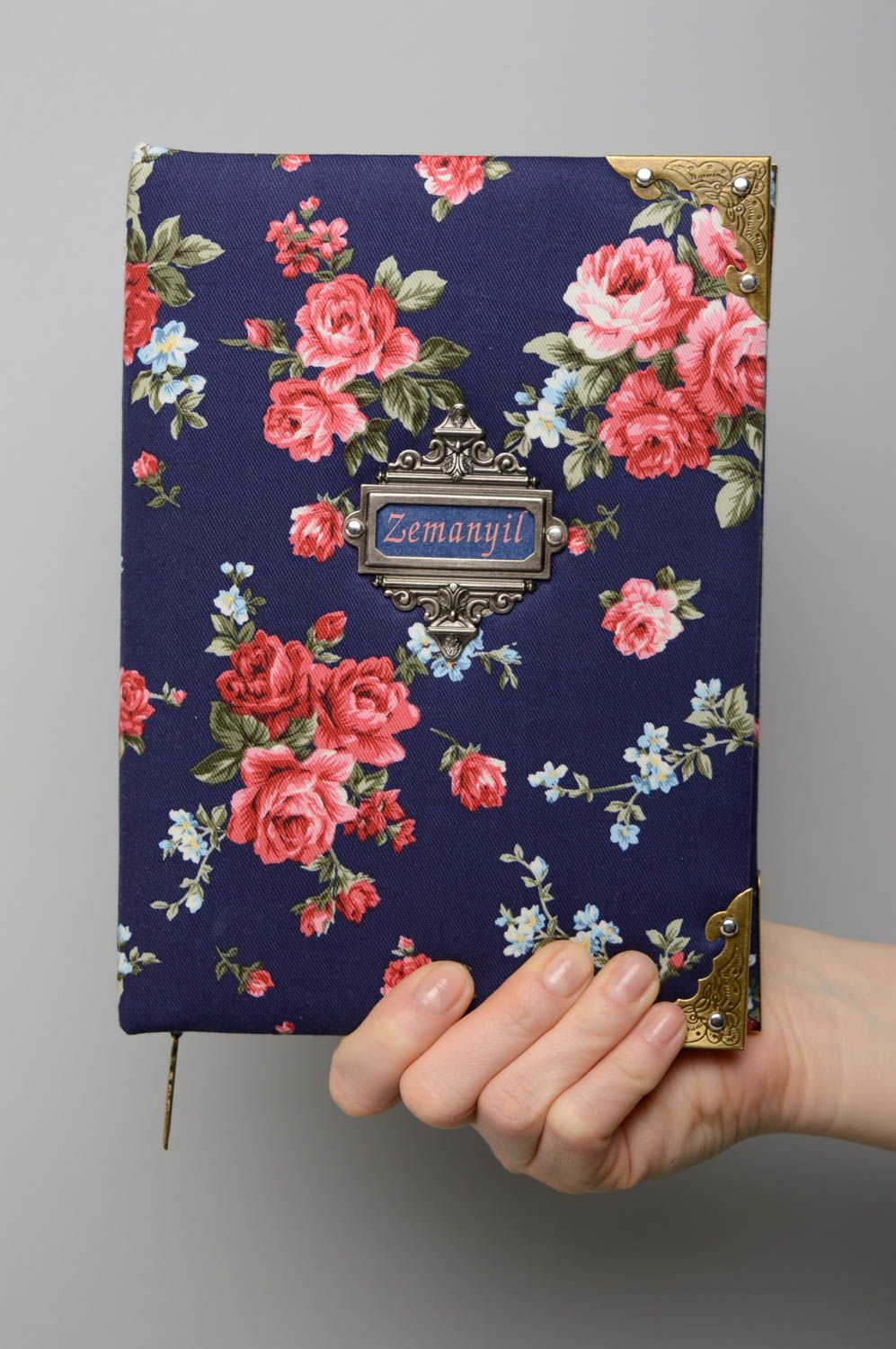 Carnet de notes en tissu imprimé floral fait main photo 4