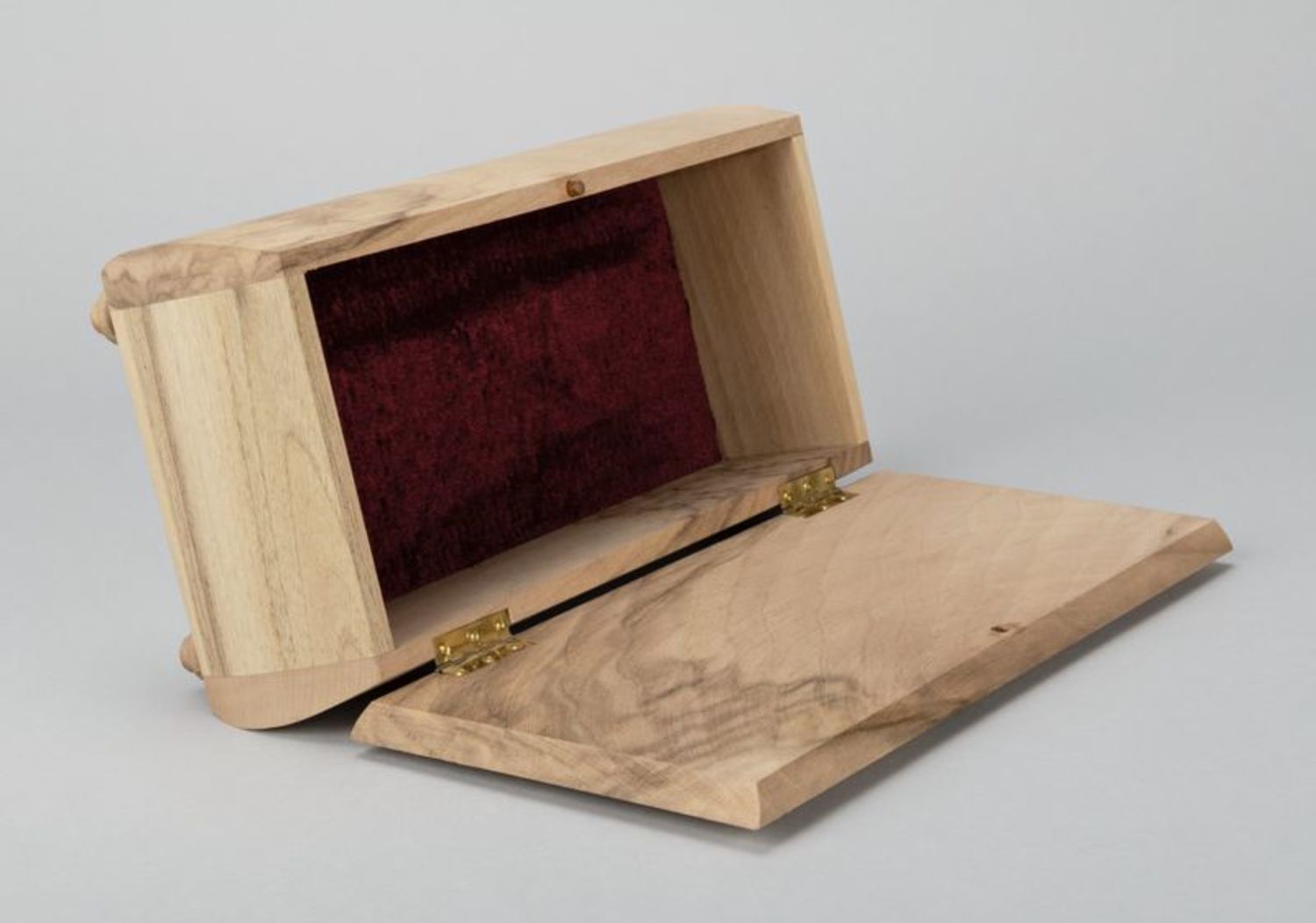 Caja de madera inacabada rectangular  foto 4