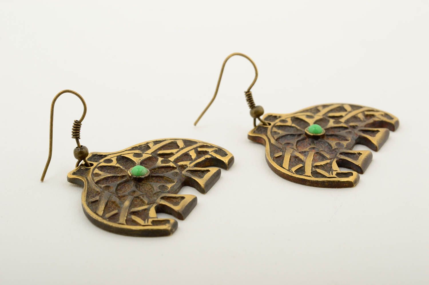 Unusual handmade metal earrings gemstone earrings cool jewelry designs photo 4