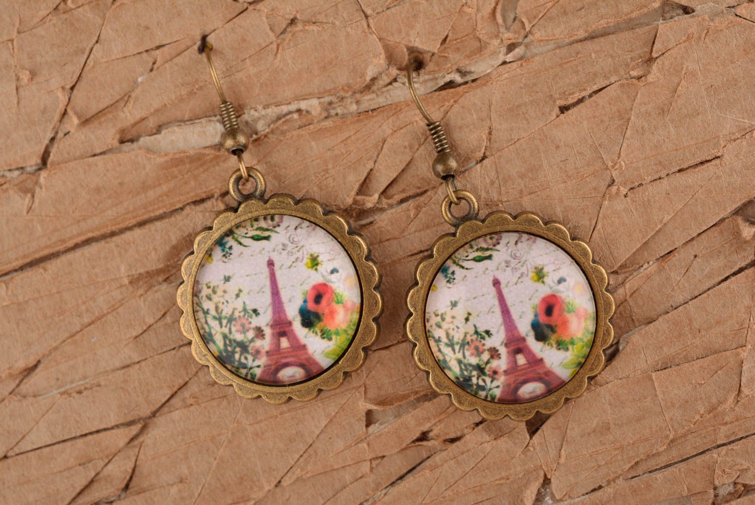 Elite handmade metal earrings unusual homemade glass earrings gifts for her photo 1