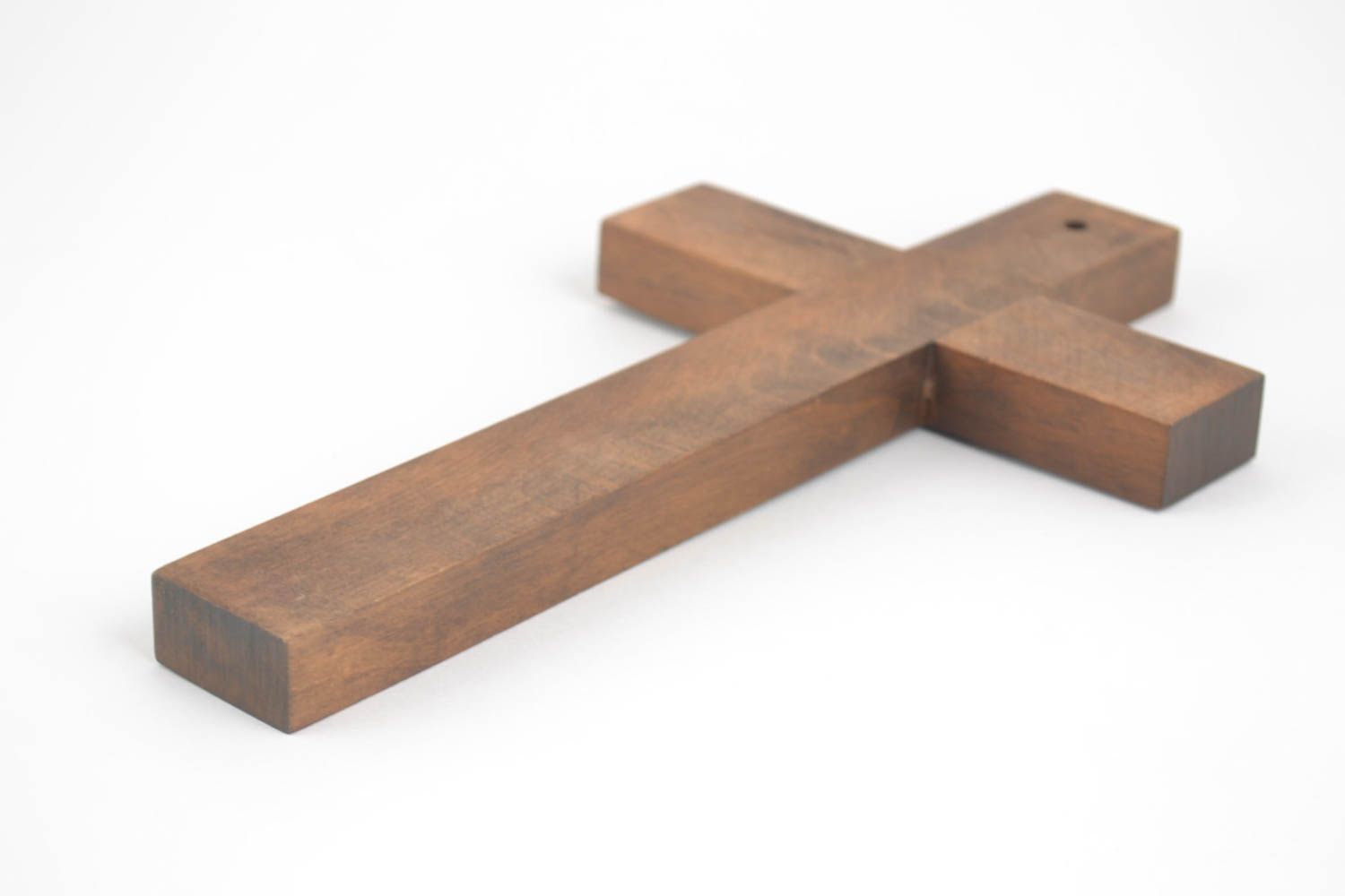 Cruz de madera hecha a mano adorno para casa artesanal regalo original cristiano foto 4