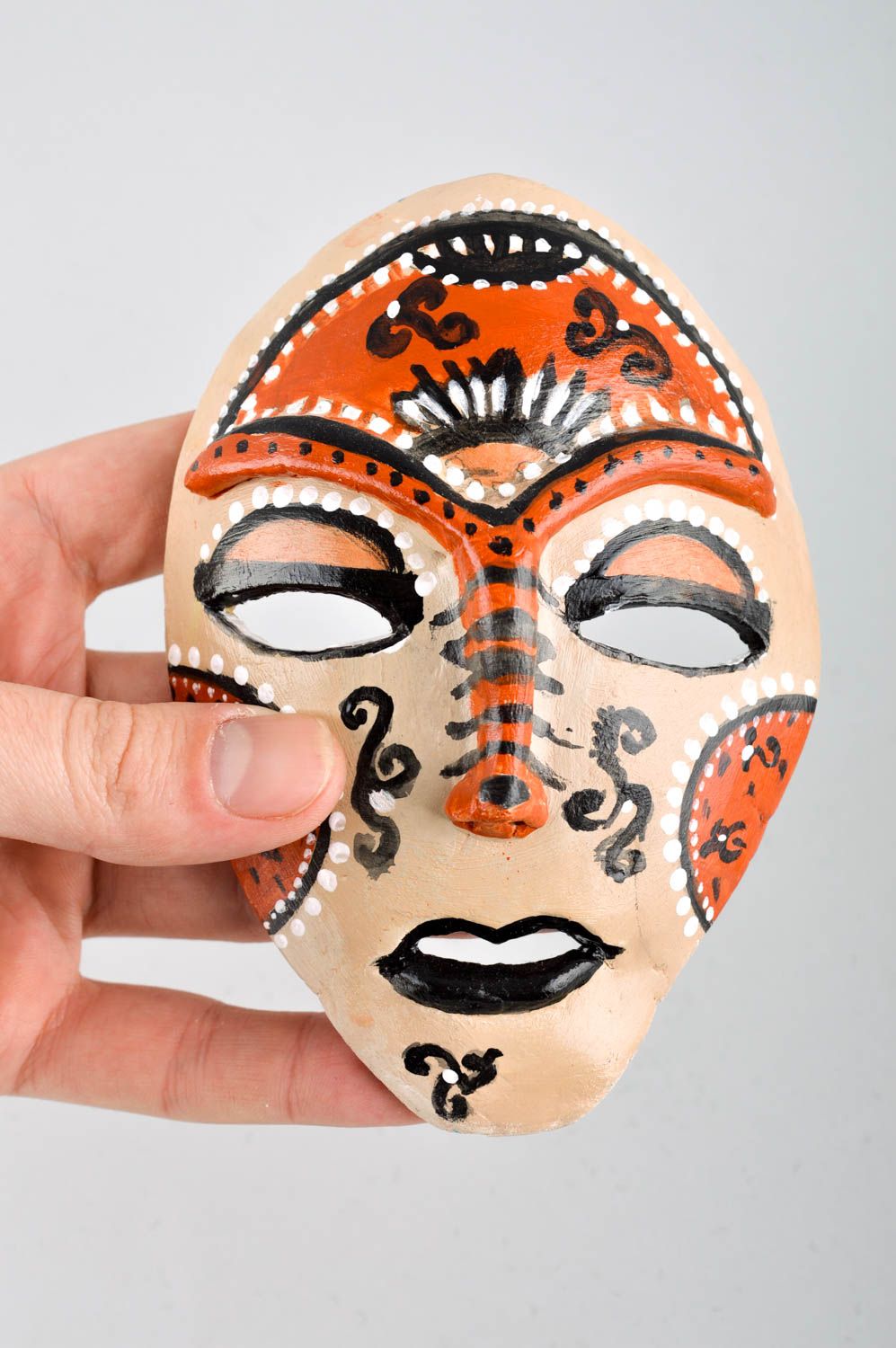 Máscara artesanal con ornamentos panel decorativo hecho a mano regalo original foto 5