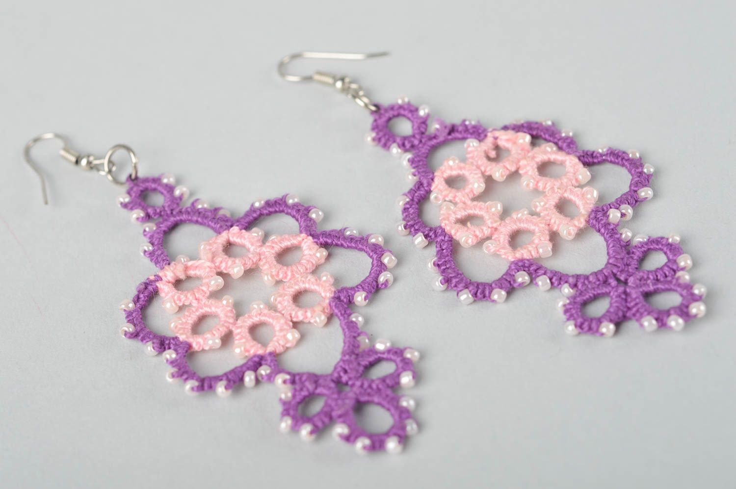 Homemade jewelry lacy earrings designer accessories earrings for women photo 2
