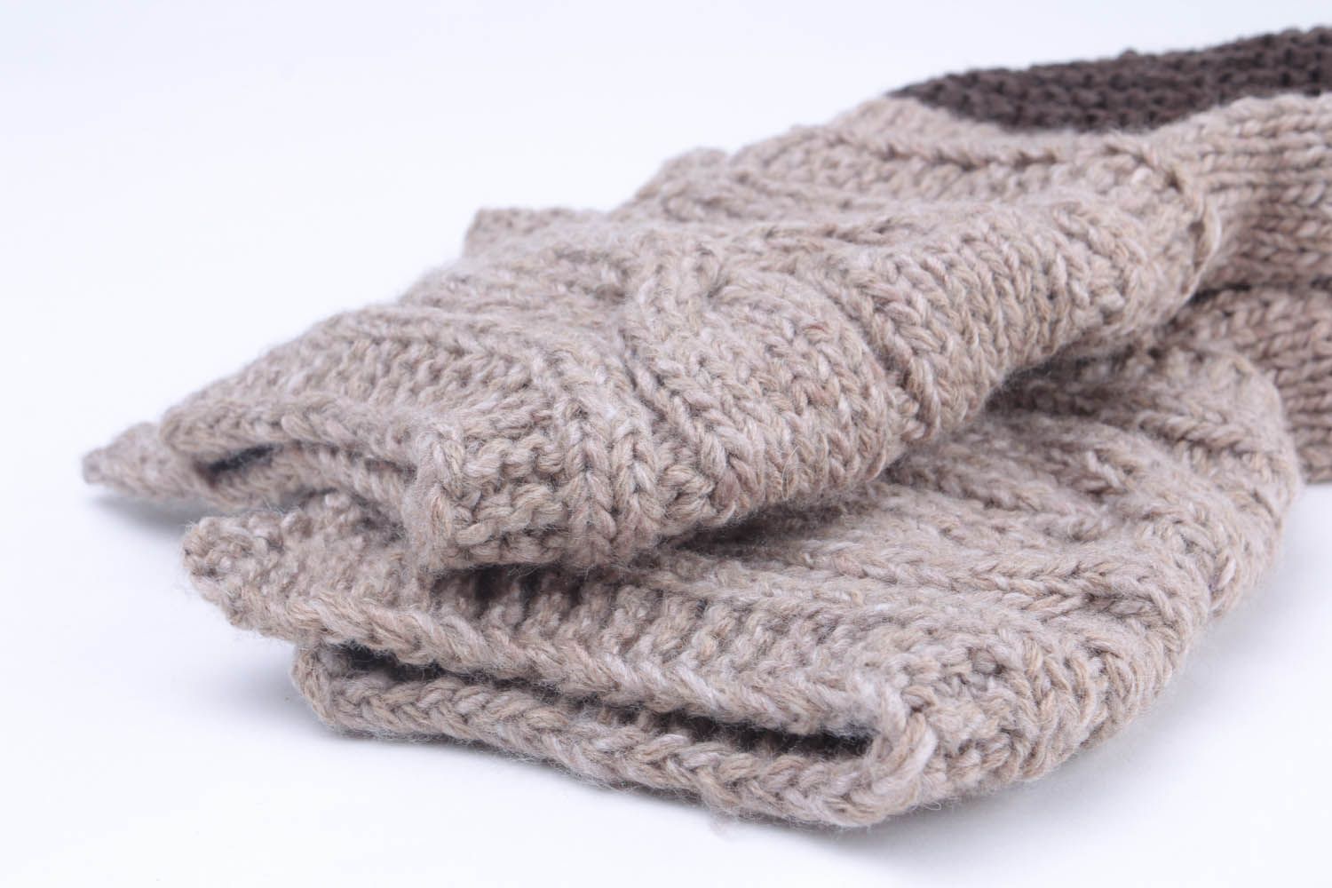 Meias quentes de mulher tricotadas de lã natural à mão  foto 2