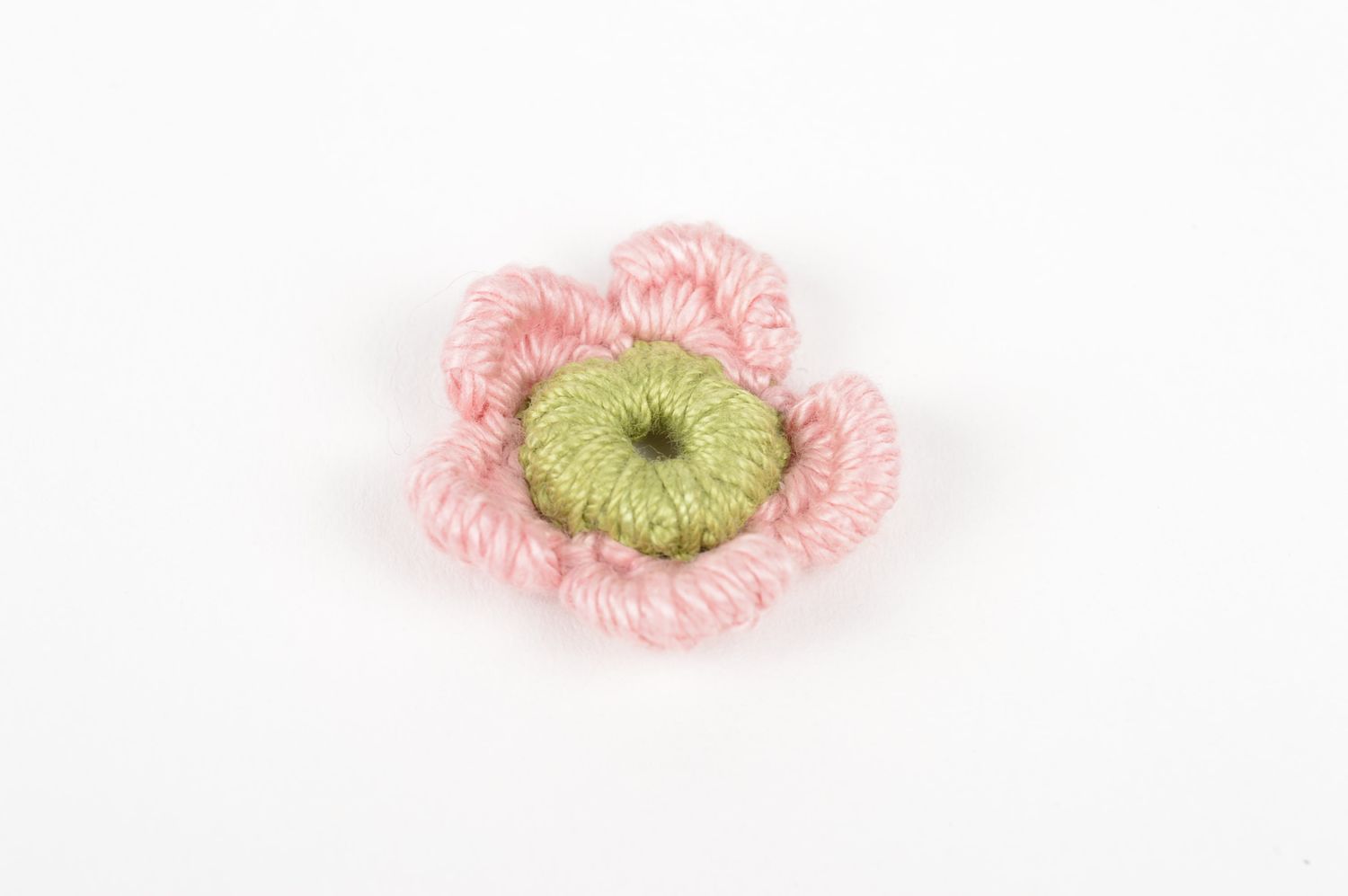Фурнитура для бижутерии handmade цветок из ниток заготовка для броши модной фото 2