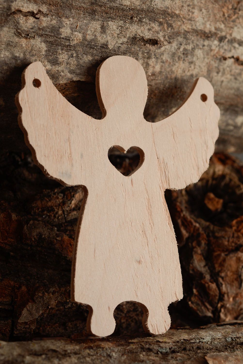 Forme en bois Ange artisanale à décorer photo 1