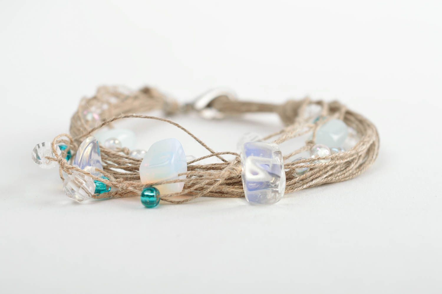 Handmade designer stylish bracelet cute textile bracelet tender jewelry photo 3