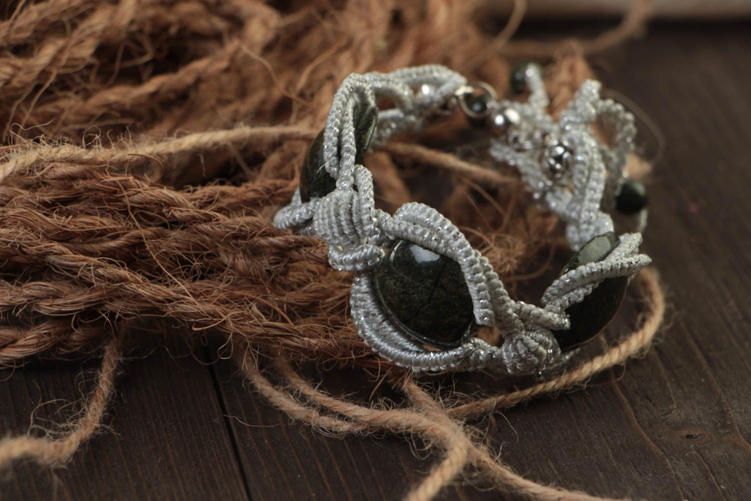 Handmade macrame bracelet woven bracelet stylish jewelry fashion accessories photo 2