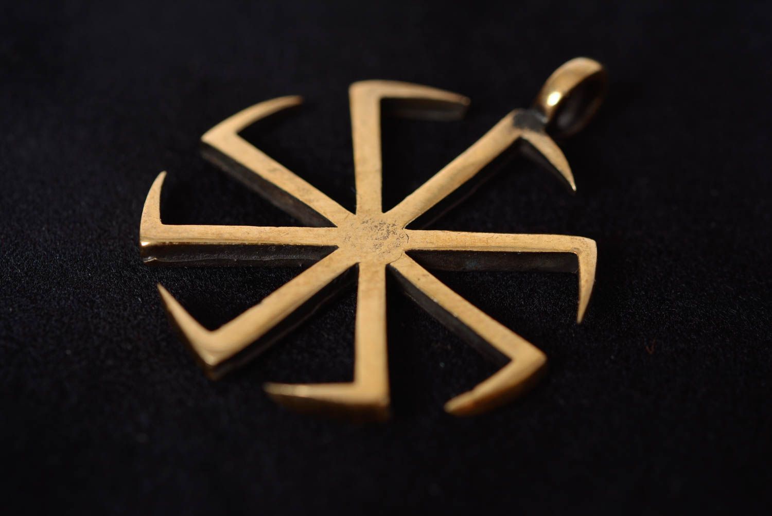 Unusual beautiful handmade designer cast bronze pendant unisex jewelry photo 5