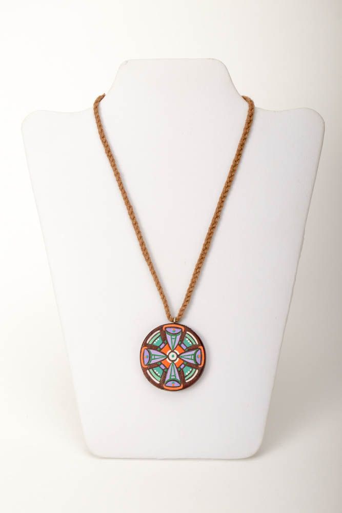 Handmade pendanr designer accessory wooden pendant wooden jewelry gift ideas photo 2