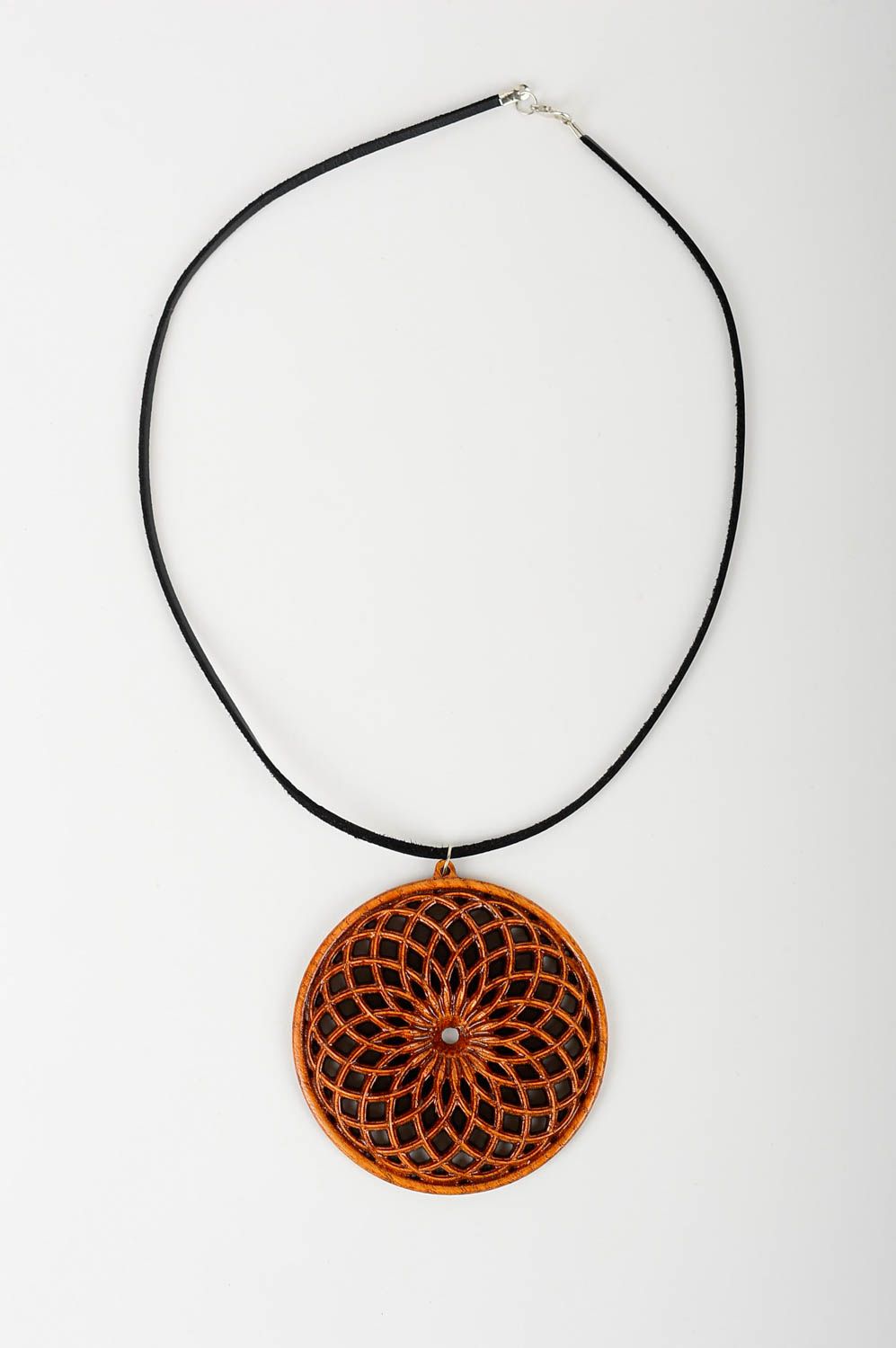 Unusual pendant wooden pendant female pendant women pendant gift ideas photo 2