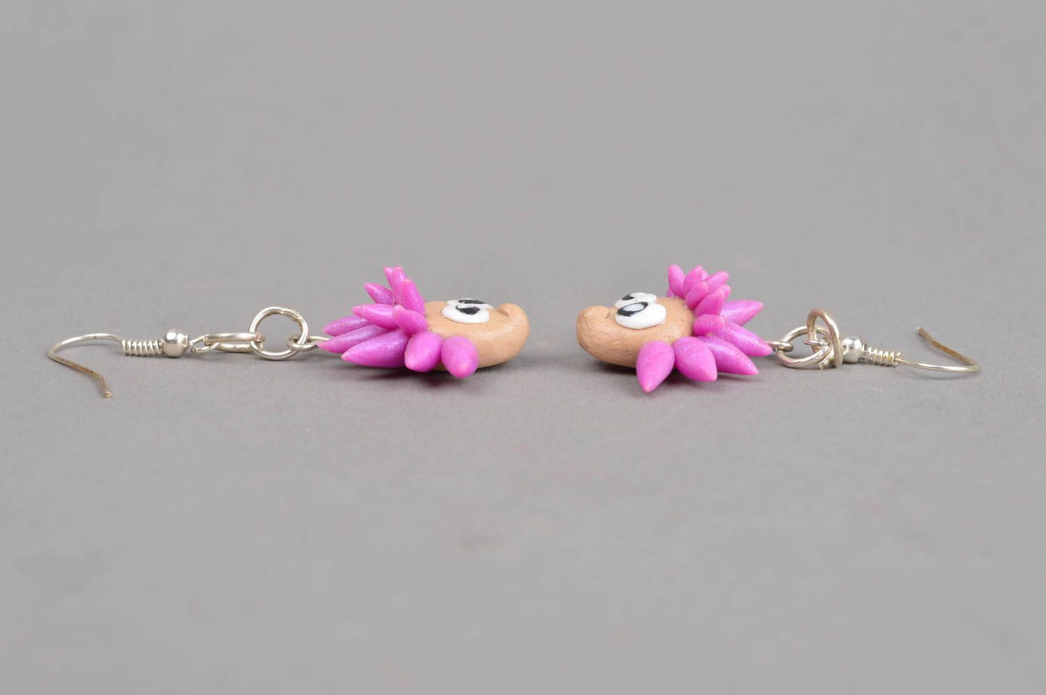 Small handmade plastic earrings artisan jewelry designs polymer clay ideas photo 3