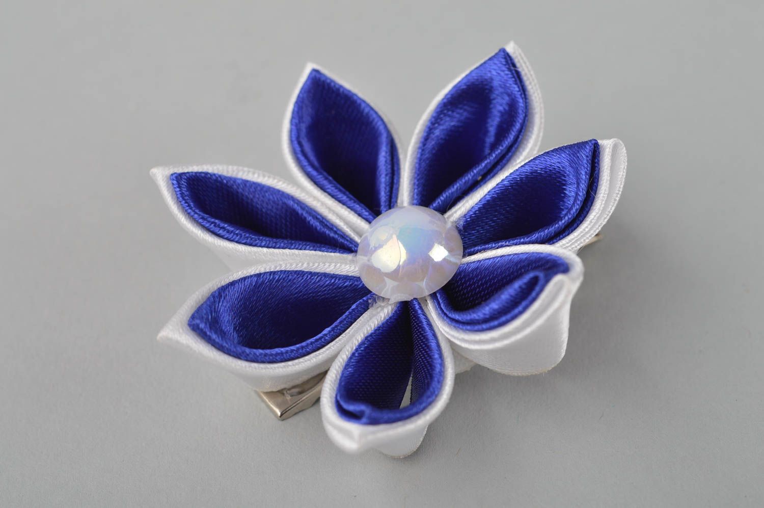 Beautiful handmade textile barrette hair clip flowers in hair gifts for her photo 5