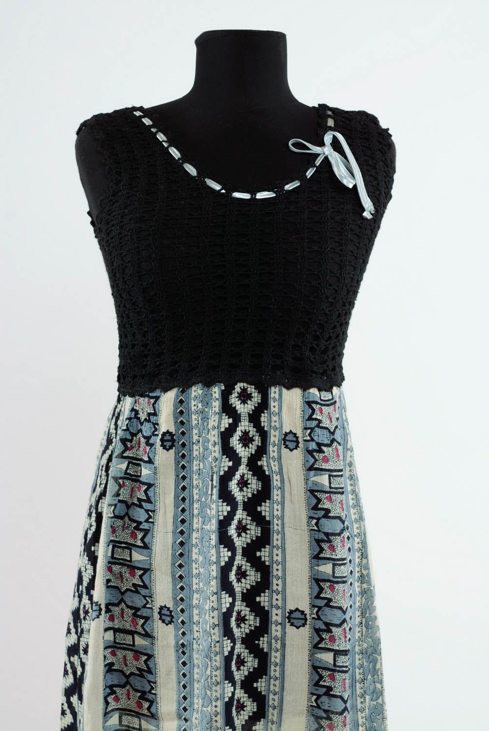 Vestido de semi-lã em croché artesanal foto 2