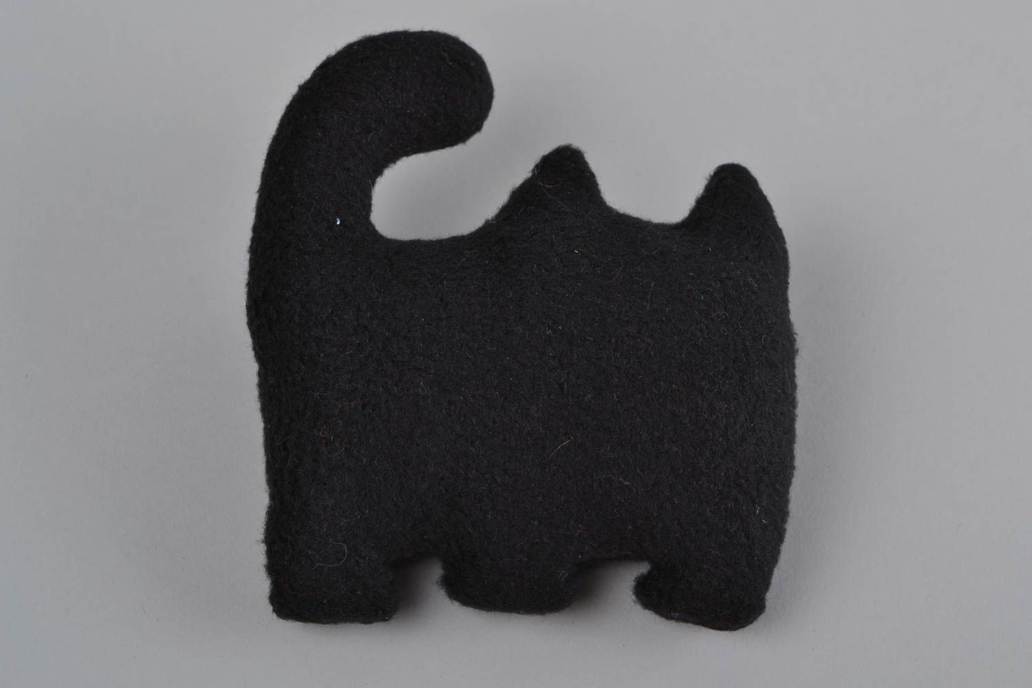 Juguete de peluche original artesanal gato negro pequeño bonito para casa foto 5