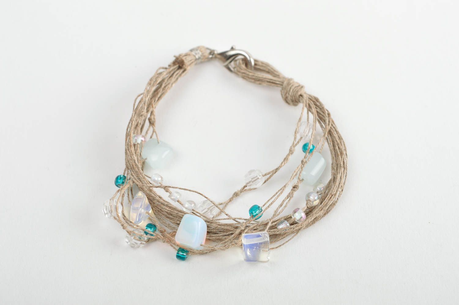 Handmade designer stylish bracelet cute textile bracelet tender jewelry photo 2