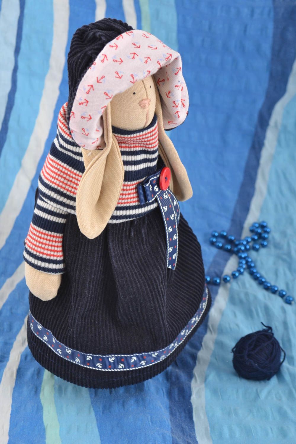 Unusual handmade fabric toy rag doll stuffed toy best toys for kids gift ideas photo 1