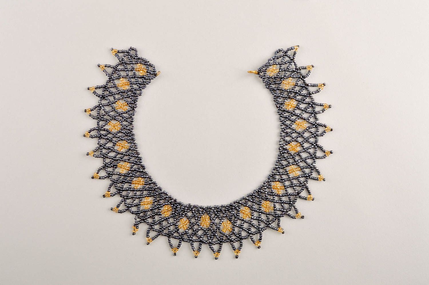 Handmade elegant jewelry stylish beaded accessory unusual cute necklace photo 5