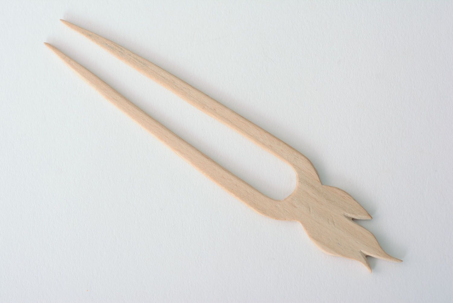 Wooden hairpin Flame photo 1