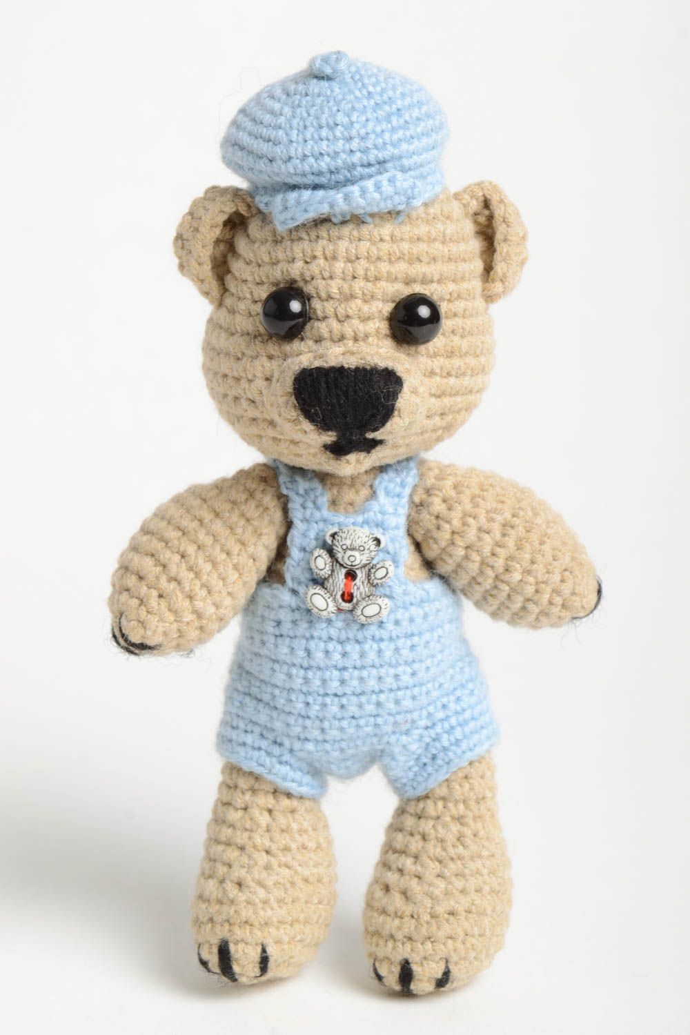 Handmade toy designer toy unusual gift nursery decor bear toy crocheted toy photo 2