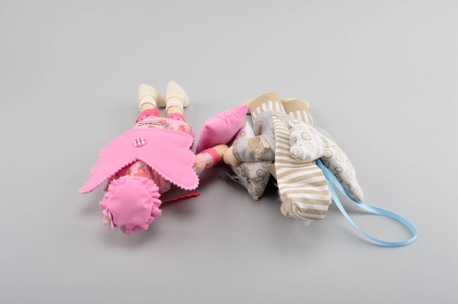 Set of toys handmade soft toys angel toys fabric dolls textile interior dolls photo 4
