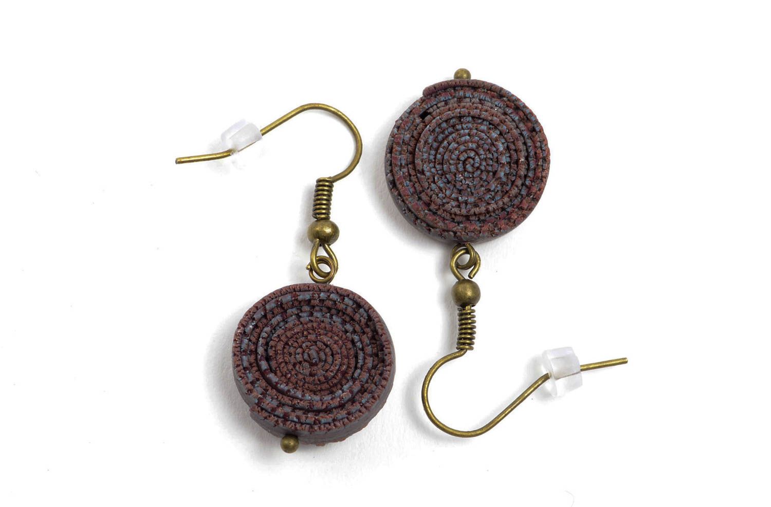 Plastic earrings flower earrings molded earrings with charms handmade jewelry photo 2