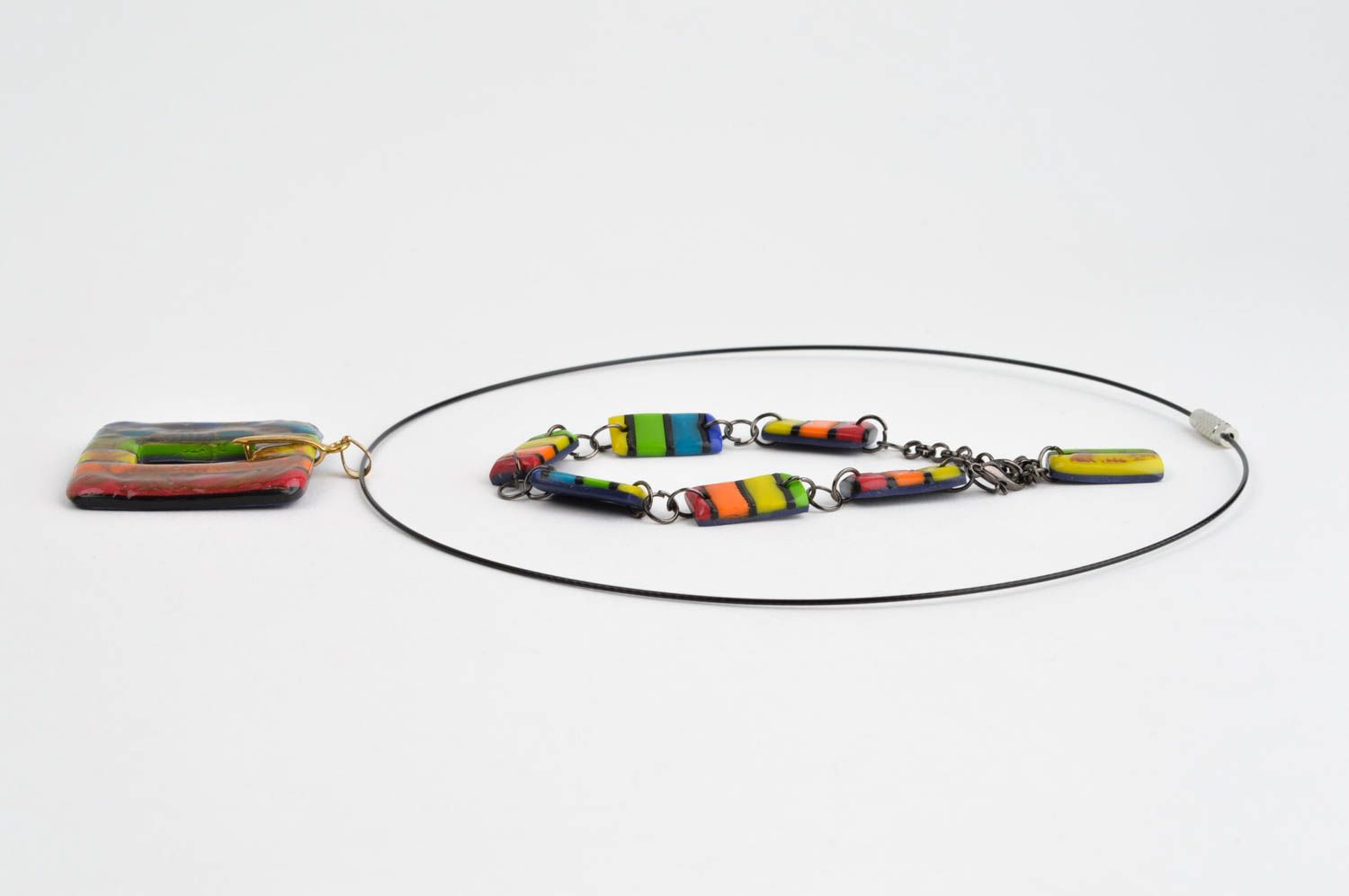 Handmade Damen Schmuck Set Accessoires für Frau Modeschmuck Armband Anhänger foto 5