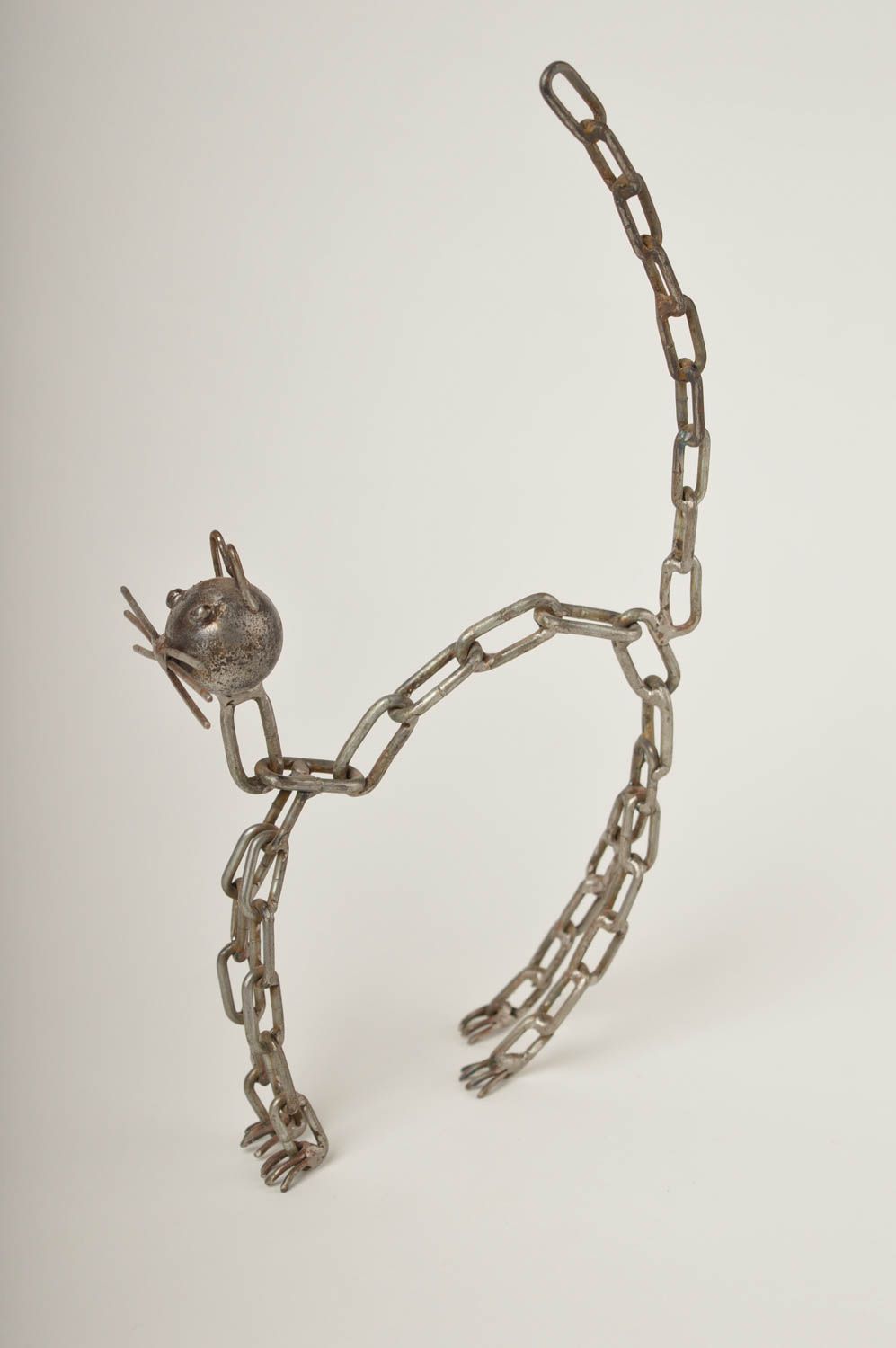 Figura de metal artesanal decoración de escritorio regalo original Gato  foto 5