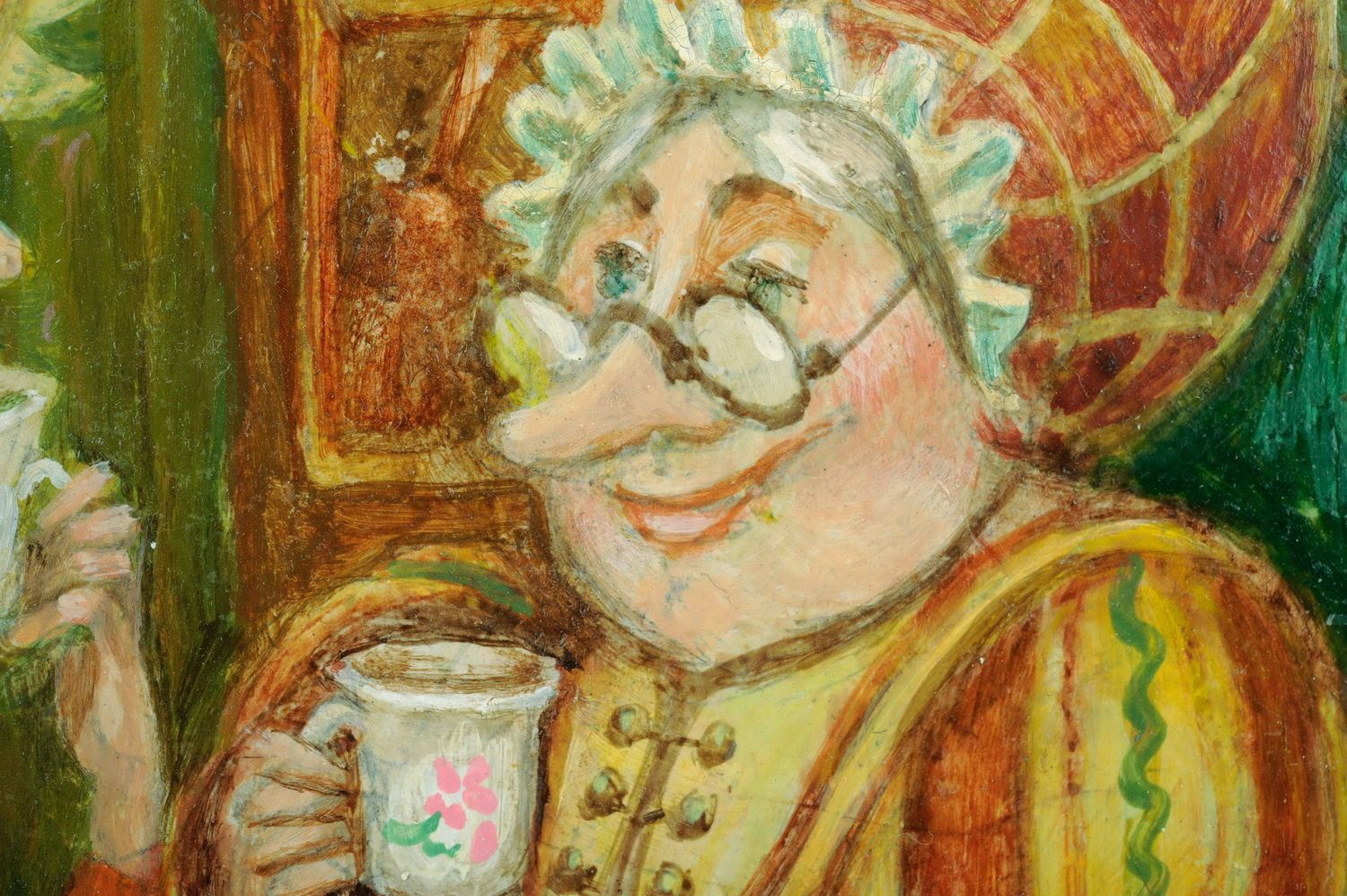 Pintura Amigas bebendo o chá foto 3