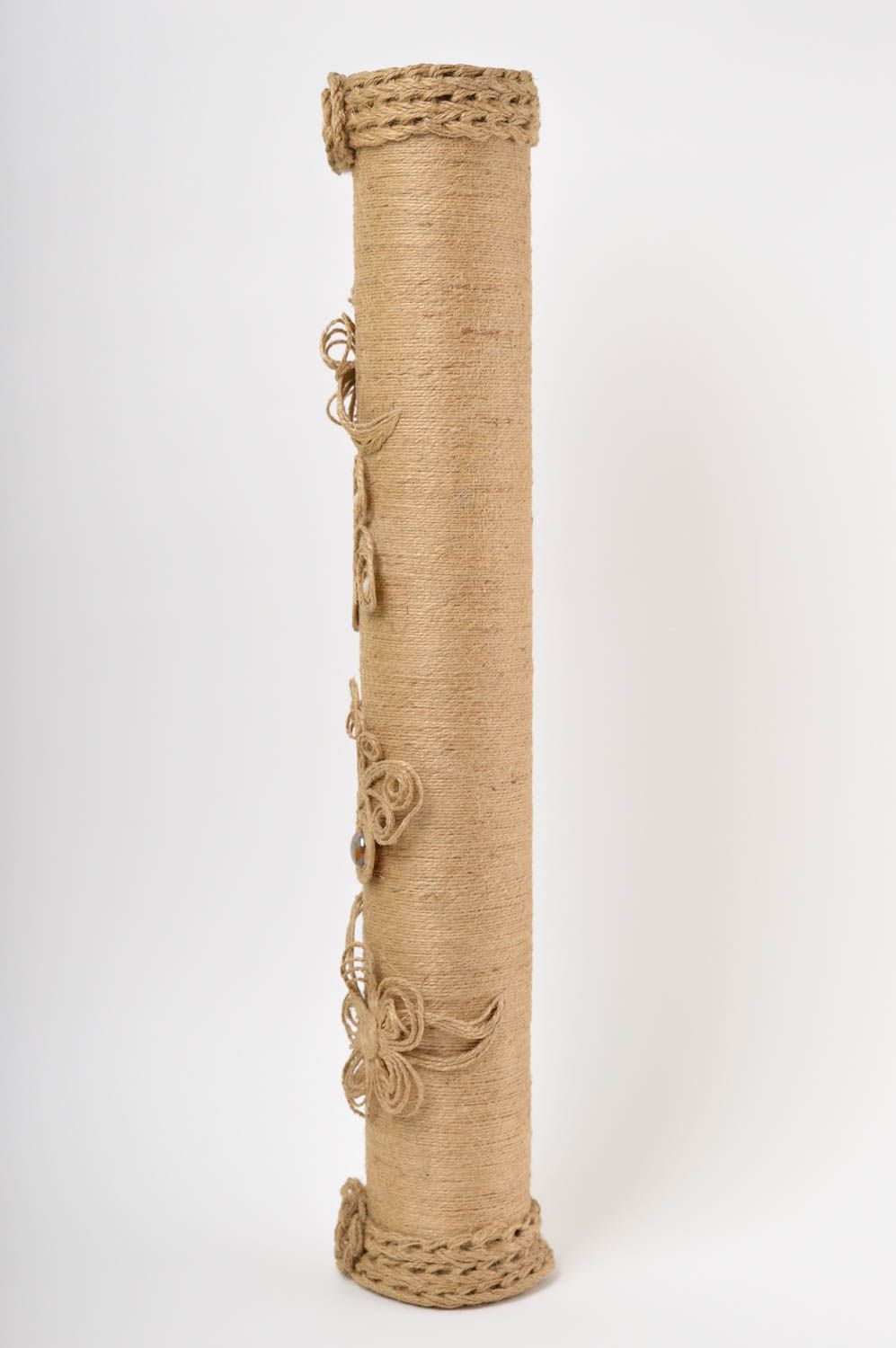 24 inches tall handmade with twine décor vase for floor décor 1,7 lb photo 4
