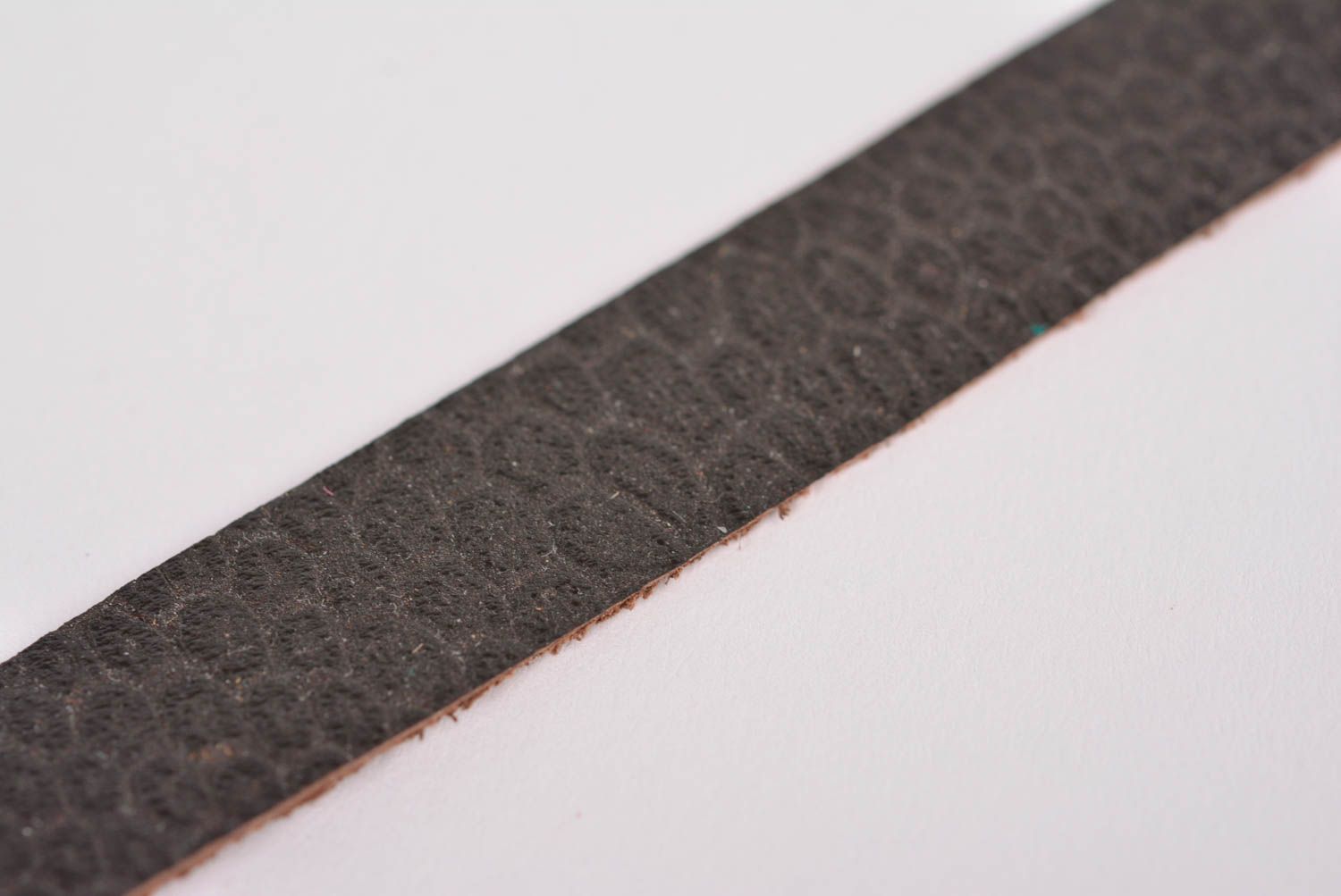 Pulsera original de cuero de color negro bisutería artesanal regalo para mujer foto 5
