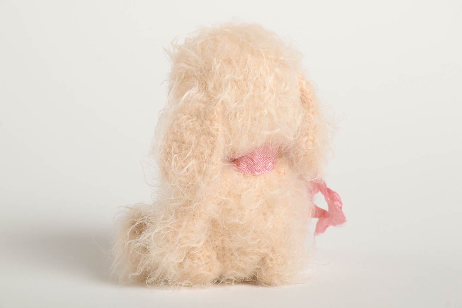 Jouet tricoté Lapin Peluche faite main petite au crochet Cadeau enfant photo 4