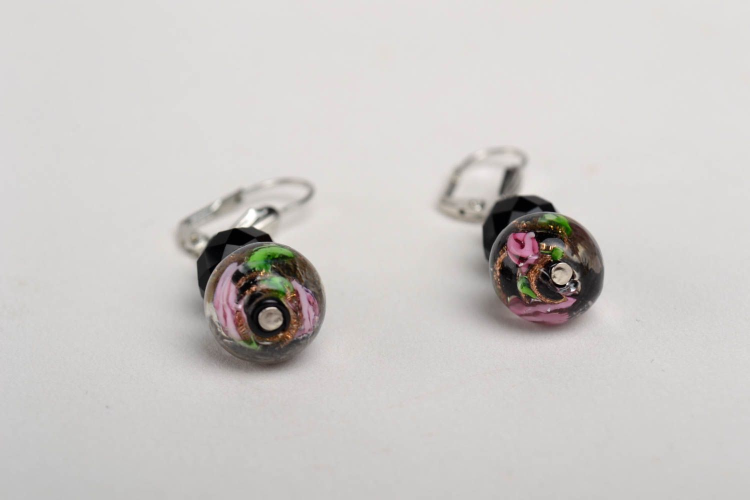 Handmade designer elegant earrings unusual stylish earrings resin jewelry photo 4