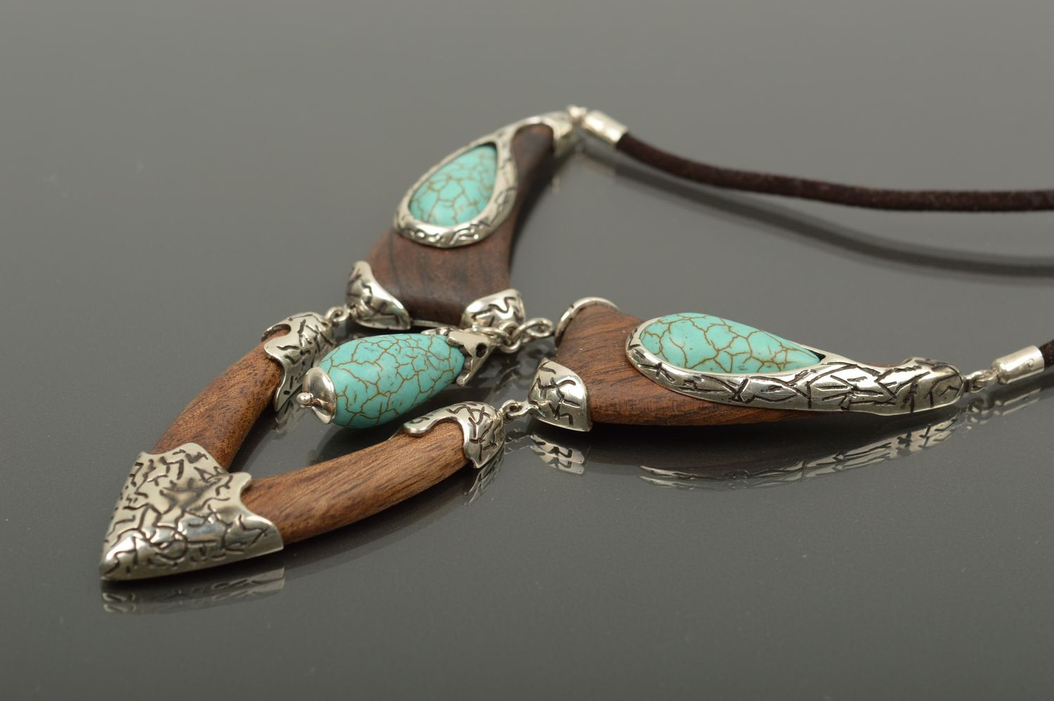 Handmade necklace trendy jewels designer gift natural stones stylish accessory photo 1