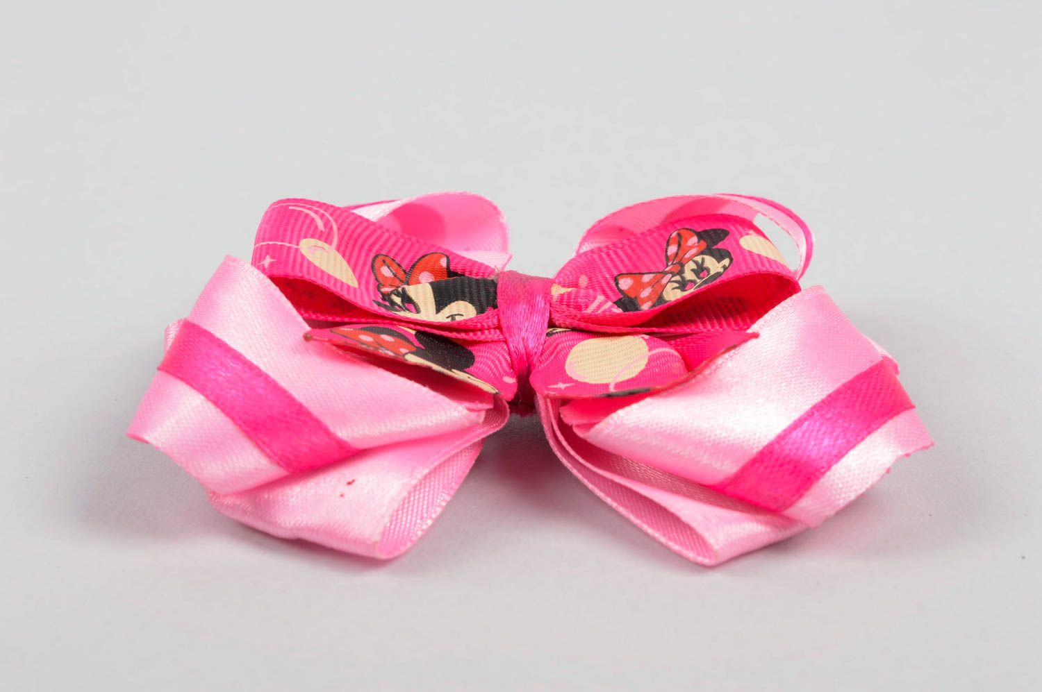 Handmade bow hair clip ribbon bows hair accessories for girls gifts for kids photo 3