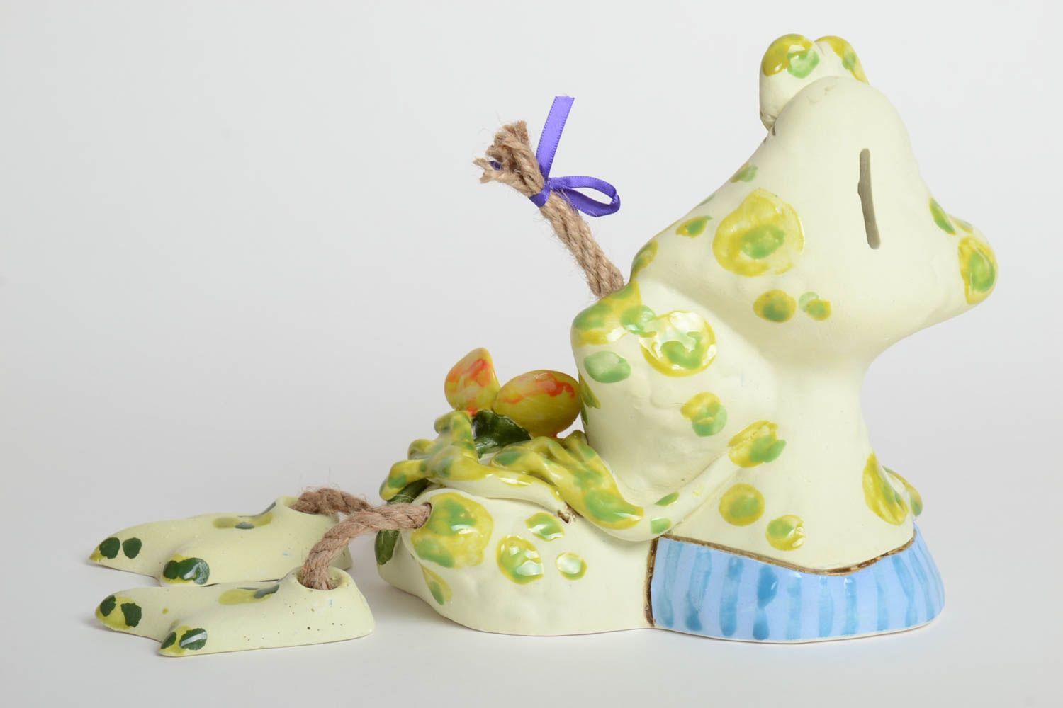 Handmade Deko Element Keramik Spardose Sparbüchse für Kinder Geschenk für Kind foto 5