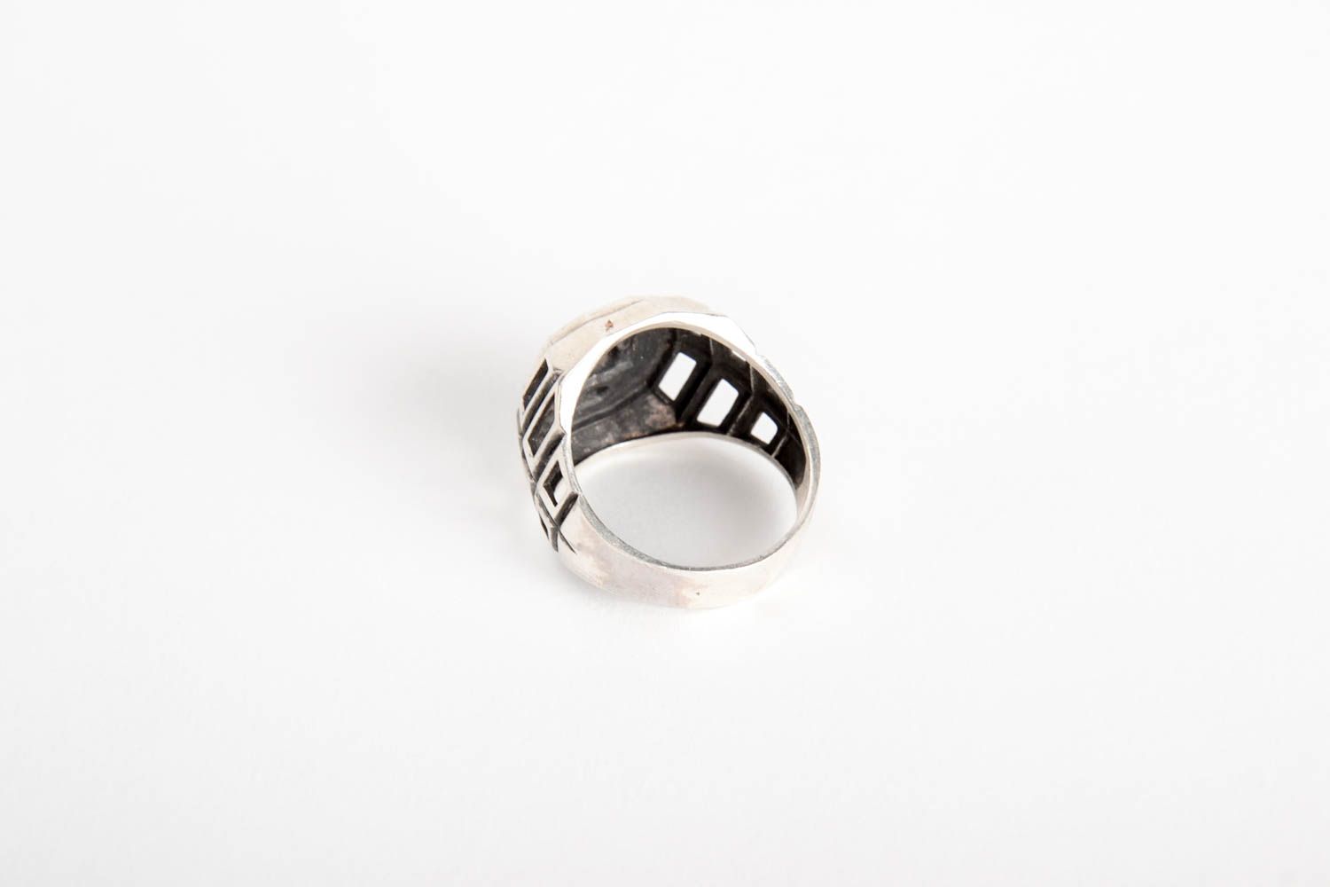 Handmade designer ring stylish ring for men unusual silver ring present photo 3